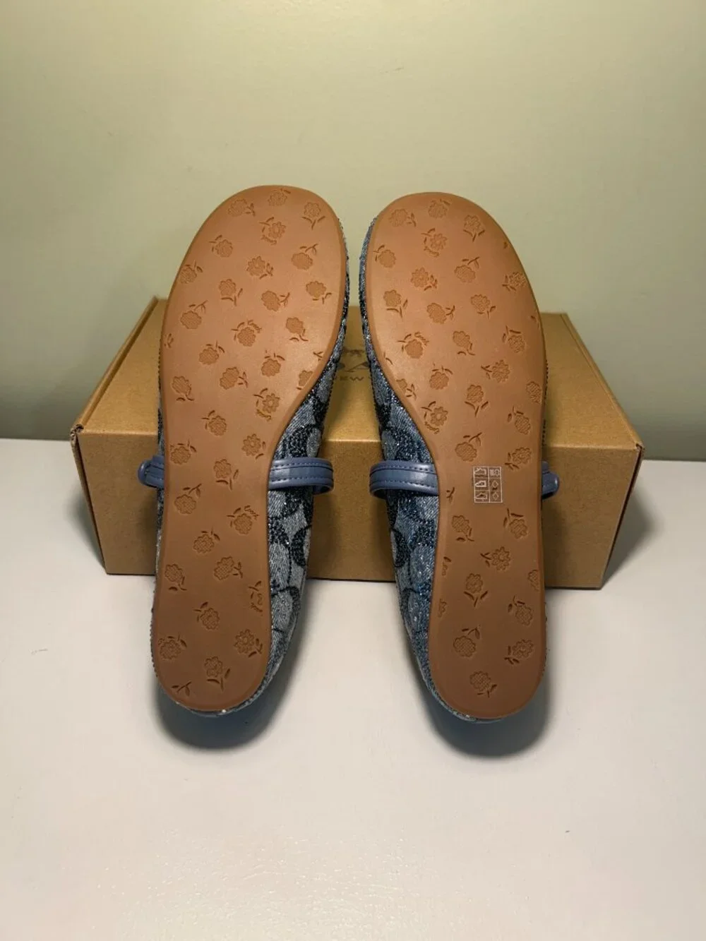 Coach Women's Mary Jane In Crystal Signature Denim